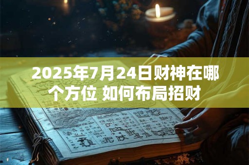 2025年7月24日财神在哪个方位 如何布局招财