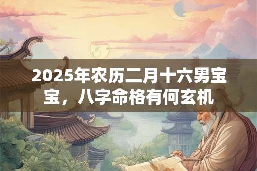 2025年农历二月十六男宝宝，八字命格有何玄机
