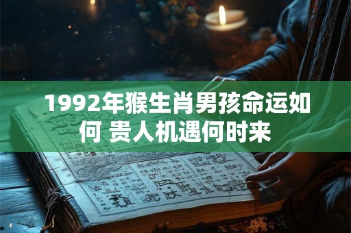 1992年猴生肖男孩命运如何 贵人机遇何时来