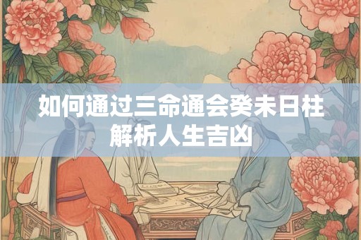 如何通过三命通会癸未日柱解析人生吉凶