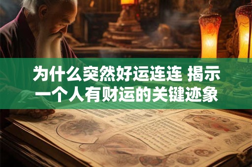 为什么突然好运连连 揭示一个人有财运的关键迹象