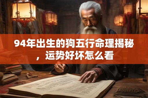 94年出生的狗五行命理揭秘，运势好坏怎么看