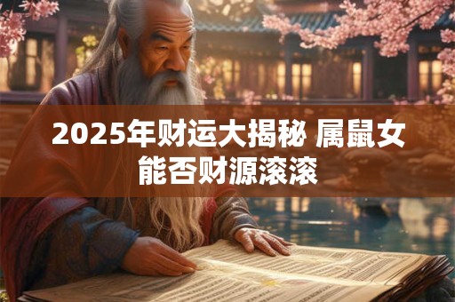 2025年财运大揭秘 属鼠女能否财源滚滚