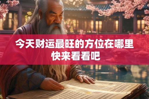 今天财运最旺的方位在哪里 快来看看吧