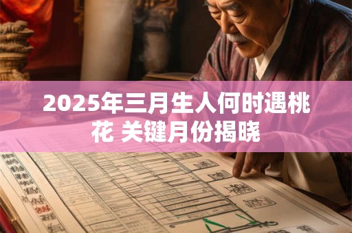 详细阅读:2025年三月生人何时遇桃花 关键月份揭晓 2025年三月生人何时遇桃花 关键月份揭晓