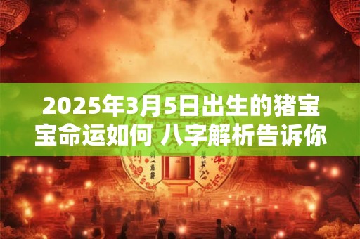 2025年3月5日出生的猪宝宝命运如何 八字解析告诉你