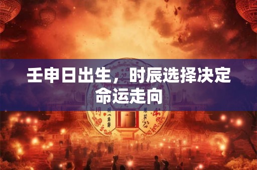 壬申日出生，时辰选择决定命运走向