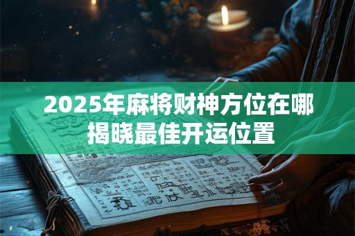 2025年麻将财神方位在哪 揭晓最佳开运位置