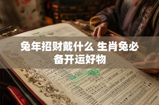 兔年招财戴什么 生肖兔必备开运好物