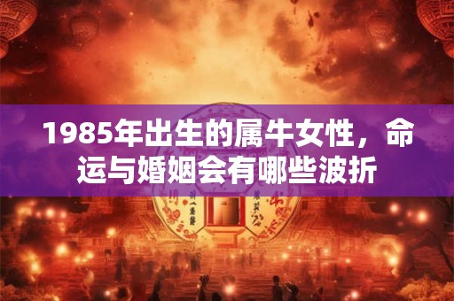 1985年出生的属牛女性，命运与婚姻会有哪些波折