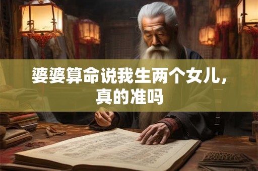 婆婆算命说我生两个女儿，真的准吗