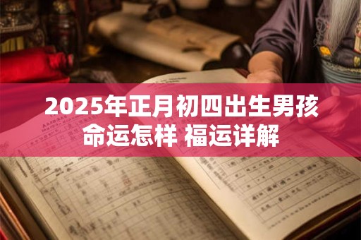 详细阅读:2025年正月初四出生男孩命运怎样 福运详解 2025年正月初四出生男孩命运怎样 福运详解