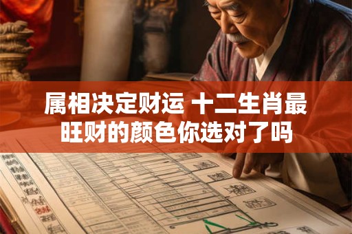 属相决定财运 十二生肖最旺财的颜色你选对了吗