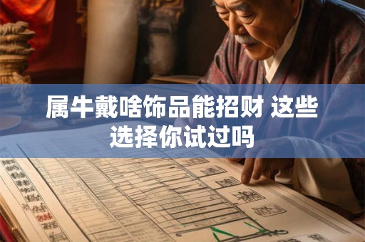 属牛戴啥饰品能招财 这些选择你试过吗
