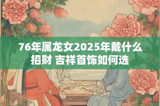 76年属龙女2025年戴什么招财 吉祥首饰如何选