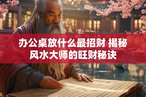 办公桌放什么最招财 揭秘风水大师的旺财秘诀