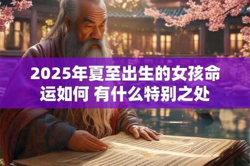 2025年夏至出生的女孩命运如何 有什么特别之处