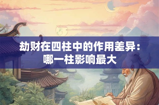 劫财在四柱中的作用差异：哪一柱影响最大