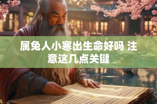 属兔人小寒出生命好吗 注意这几点关键