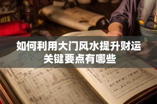 如何利用大门风水提升财运 关键要点有哪些