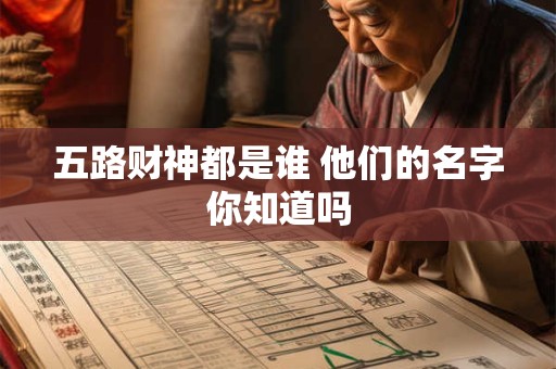 五路财神都是谁 他们的名字你知道吗