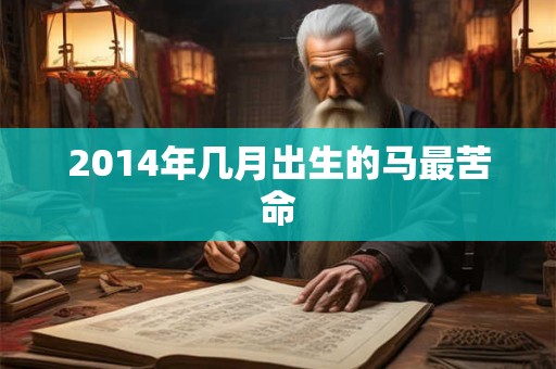 2014年几月出生的马最苦命