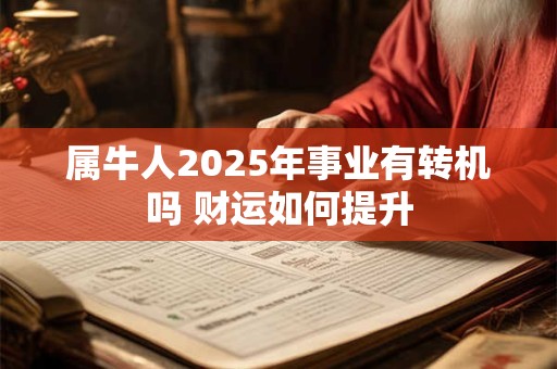 属牛人2025年事业有转机吗 财运如何提升
