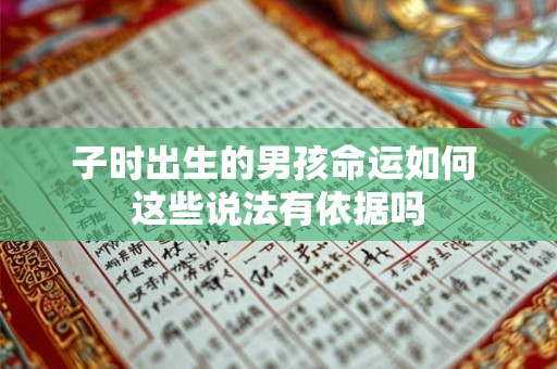 子时出生的男孩命运如何 这些说法有依据吗