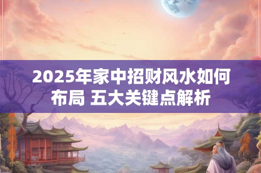 2025年家中招财风水如何布局 五大关键点解析