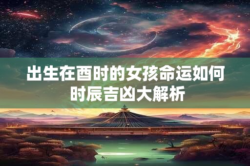 出生在酉时的女孩命运如何 时辰吉凶大解析