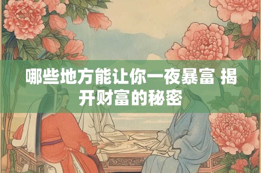 哪些地方能让你一夜暴富 揭开财富的秘密