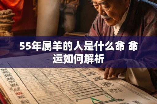 详细阅读:55年属羊的人是什么命 命运如何解析 55年属羊的人是什么命 命运如何解析
