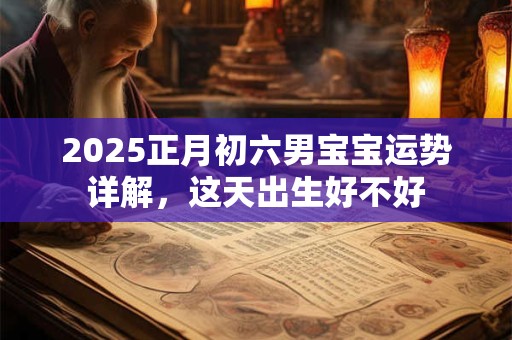 2025正月初六男宝宝运势详解，这天出生好不好