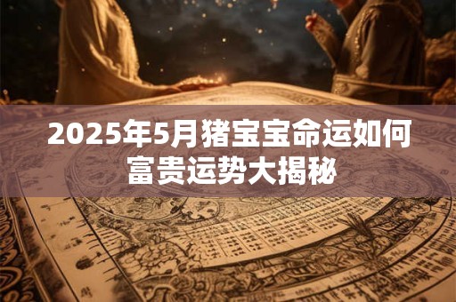 2025年5月猪宝宝命运如何 富贵运势大揭秘