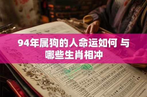94年属狗的人命运如何 与哪些生肖相冲