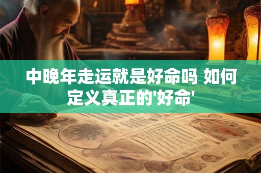 中晚年走运就是好命吗 如何定义真正的'好命'