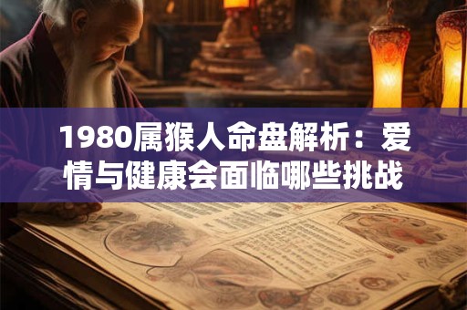 1980属猴人命盘解析：爱情与健康会面临哪些挑战