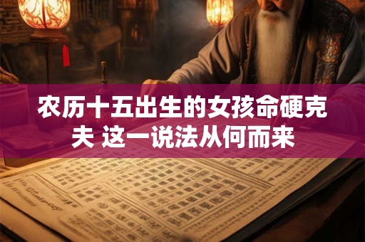 农历十五出生的女孩命硬克夫 这一说法从何而来
