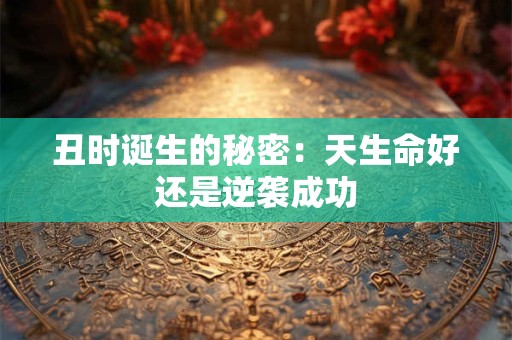 丑时诞生的秘密：天生命好还是逆袭成功