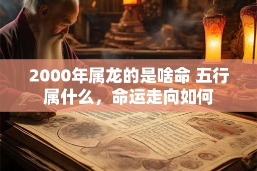 2000年属龙的是啥命 五行属什么，命运走向如何