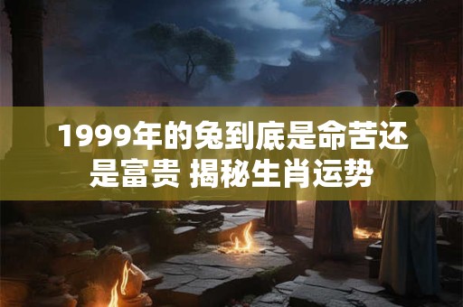 1999年的兔到底是命苦还是富贵 揭秘生肖运势