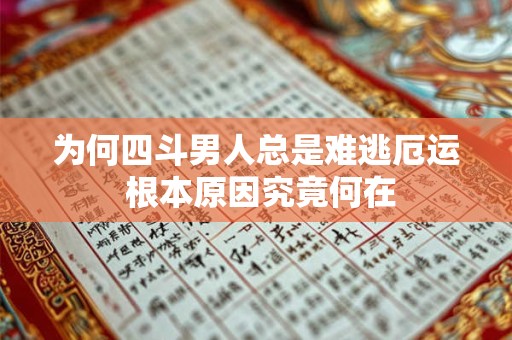 为何四斗男人总是难逃厄运 根本原因究竟何在