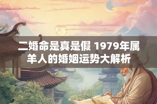 二婚命是真是假 1979年属羊人的婚姻运势大解析