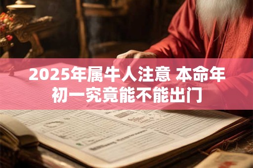 2025年属牛人注意 本命年初一究竟能不能出门