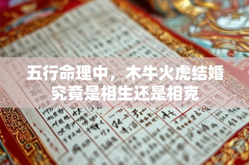 五行命理中，木牛火虎结婚究竟是相生还是相克