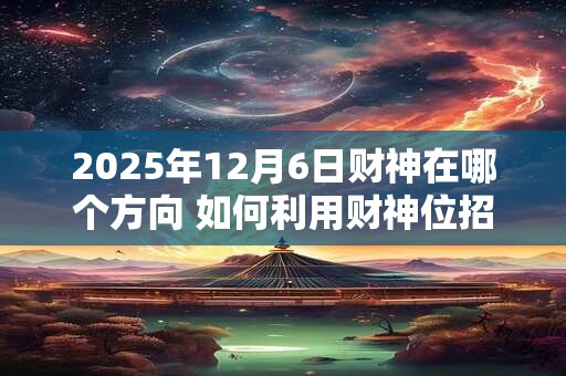 详细阅读:2025年12月6日财神在哪个方向 如何利用财神位招财 2025年12月6日财神在哪个方向 如何利用财神位招财