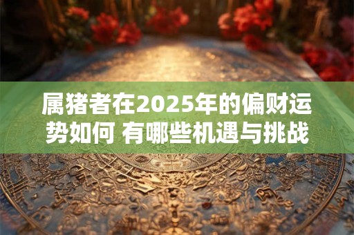 属猪者在2025年的偏财运势如何 有哪些机遇与挑战