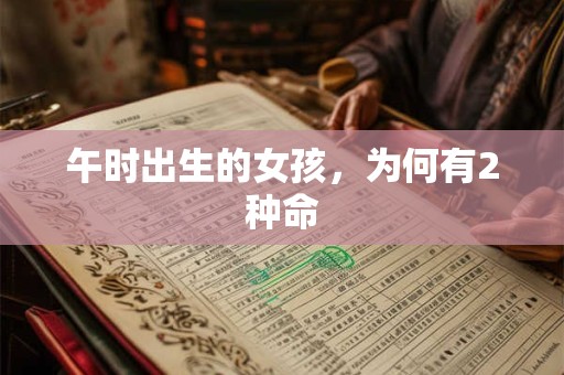 午时出生的女孩，为何有2种命
