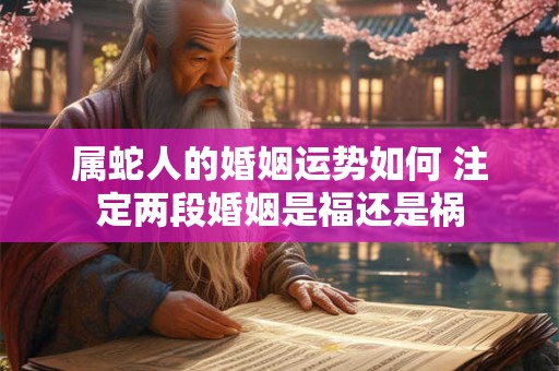 属蛇人的婚姻运势如何 注定两段婚姻是福还是祸