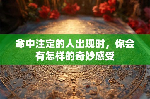 命中注定的人出现时，你会有怎样的奇妙感受